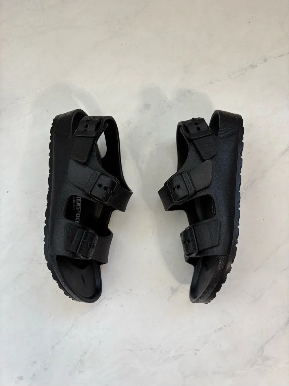 Birkenstock Youth Sz 31 Black Milano EVA Sandals Lightweight Travel Outdoor